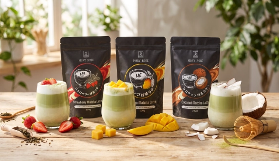 Mary Rose matcha latte – smaksatt matcha med frukt och kokos