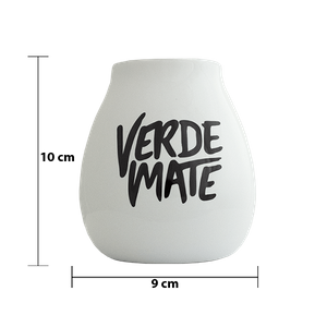 Keramisk kalebass vit - Verde Mate - 350 ml