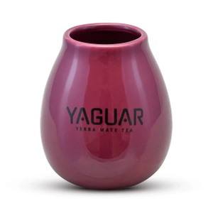 Kalebass i keramik med Yaguar-logotyp (lila) 350ml