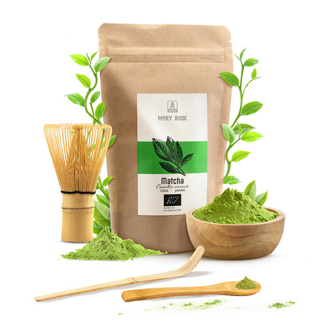 Set: Matcha BIO 100g + Chasen och Chashaku