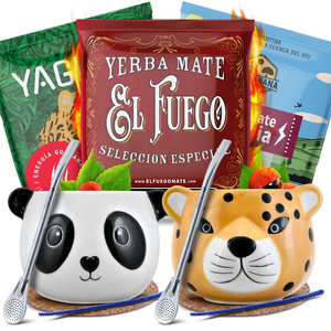 Yerba Mate Energia Set FOR TWO Kalebass Bombilla