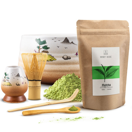 Set för bryggning av Matcha te