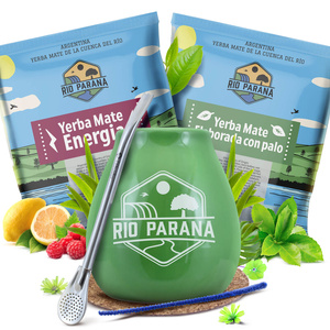 Yerba Mate Rio Parana set 2x50g Kalebass + Bombilla