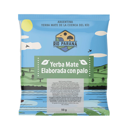 Yerba Mate Rio Parana set 2x50g Kalebass + Bombilla