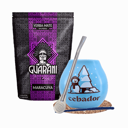 Set Yerba Mate Maracuya + kalebass 500 g