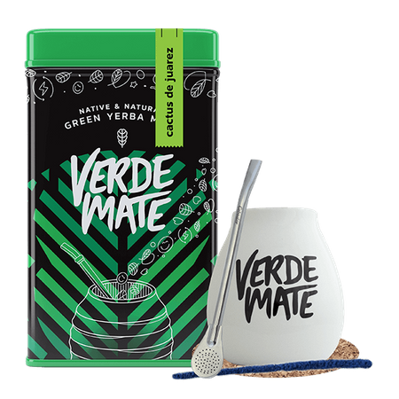 Set Yerbera Verde Mate Cactus de Juarez 0,5 kg 