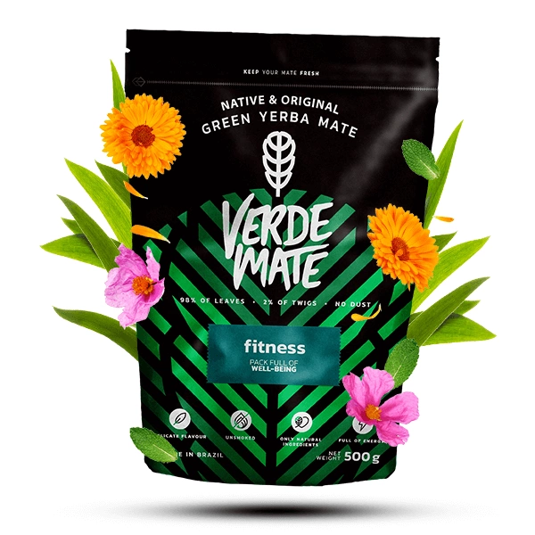 Verde Mate Green Fitness 0,5 kg 500 g - Brasilianskt yerba mate-te med frukt och örter