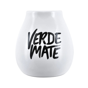 Keramisk kalebass vit - Verde Mate - 350 ml