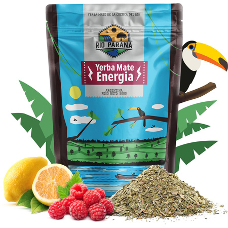 Yerba Mate Set Rio Parana Energia 500g 0,5kg Yerbomos + Kalebass + Bombilla