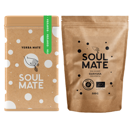 Yerbera Yerba Mate Soul Mate Guayusa 2x500g