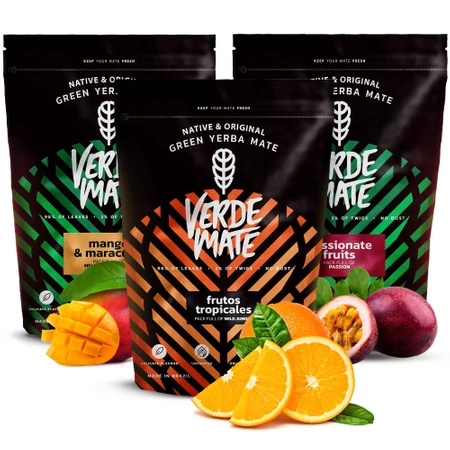 Yerba mate set Verde Mate Grön fruktig 3x500 1,5kg