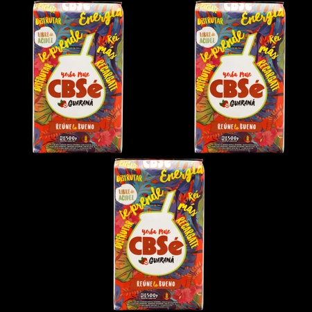 Yerba Mate CBSe Energy med Guarana 3x500g (1,5kg)