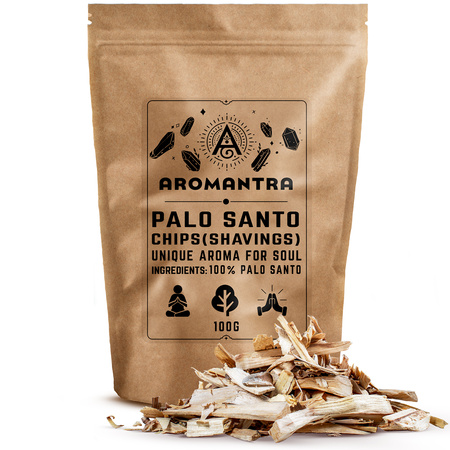 Set med palo santo premium-spån, rökelsebrännare och rökelsekol