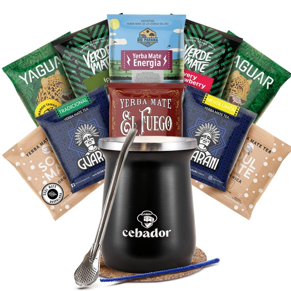 Yerba Mate Starterset 10x50g 500g TermoMate + Bombilla