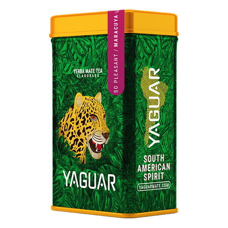 Yerbera - plåtburk + Yaguar Maracuya 0,5 kg