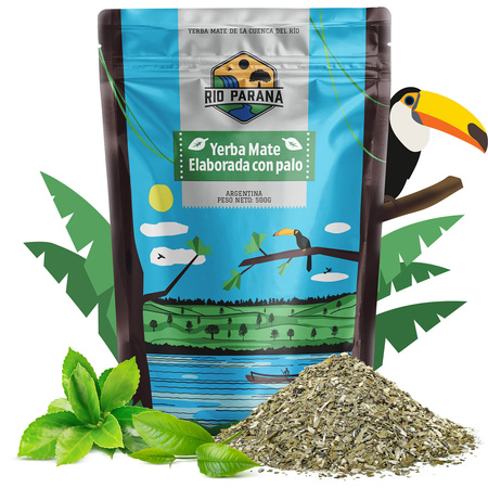 Yerba Mate Rio Parana Set FOR TWO Kalebass Bombilla 1000g