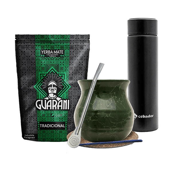 Set Yerba Guarani Elaborada 500 g Kalebass Termos