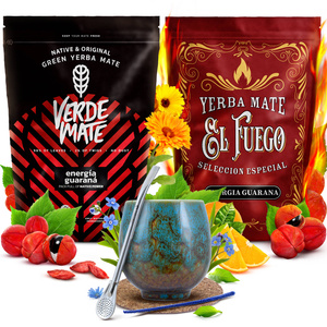 Yerba Mate set Verde Mate El Fuego Energia 2x500g + tillbehör