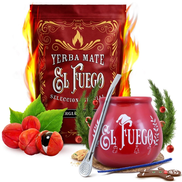 Yerba Mate vinterstartpaket El Fuego Energia 500 g + tillbehör