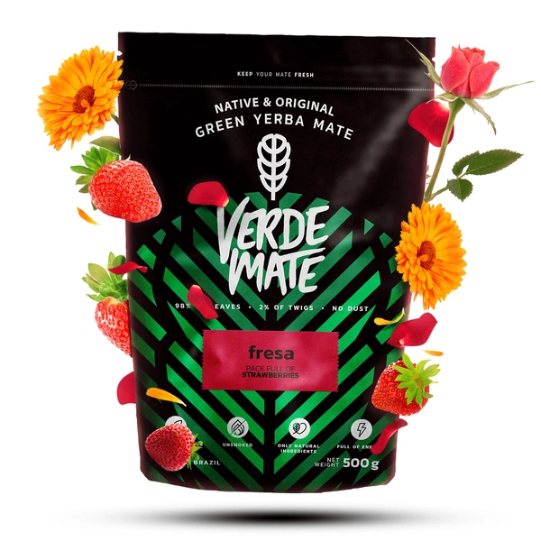 Yerba Verde Mate Grön Fresa 0,5kg