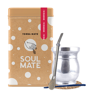 Set Yerbera Yerba Mate Soul Mate Organica 0,5 kg Palo Santo