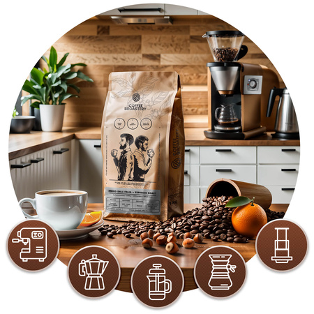 Coffee Broastery - Hela bönor kaffe Amico dall'Italia Espresso Roast 1 kg