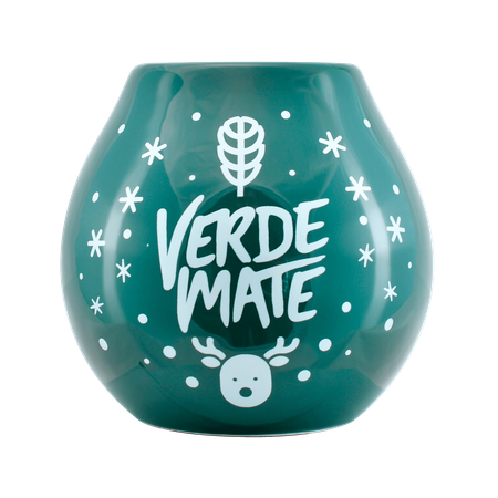 Kalebass i keramik med Verde Mate-logotyp - Vintertid 350 ml