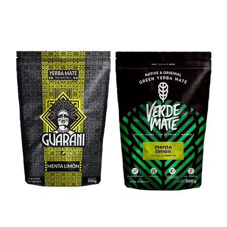 Guarani Menta Limon 500 g + Verde Mate Grön Menta Limon 500 g