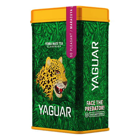 Yerbera - plåtburk + Yaguar Maracuya 0,5 kg