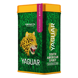 Yerbera - plåtburk + Yaguar Maracuya 0,5 kg