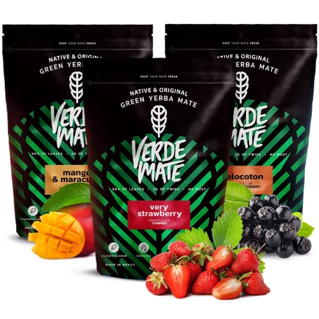 Yerba mate set Verde Mate Grön fruktig 3x500 1,5kg