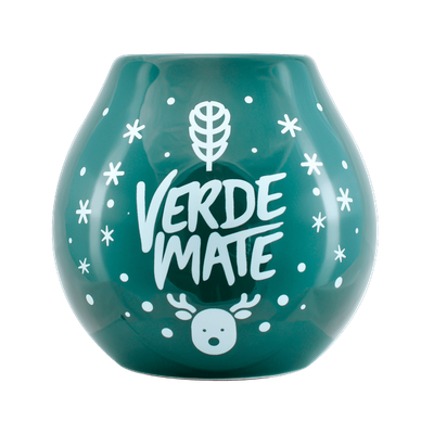 Kalebass i keramik med Verde Mate-logotyp - Vintertid 350 ml